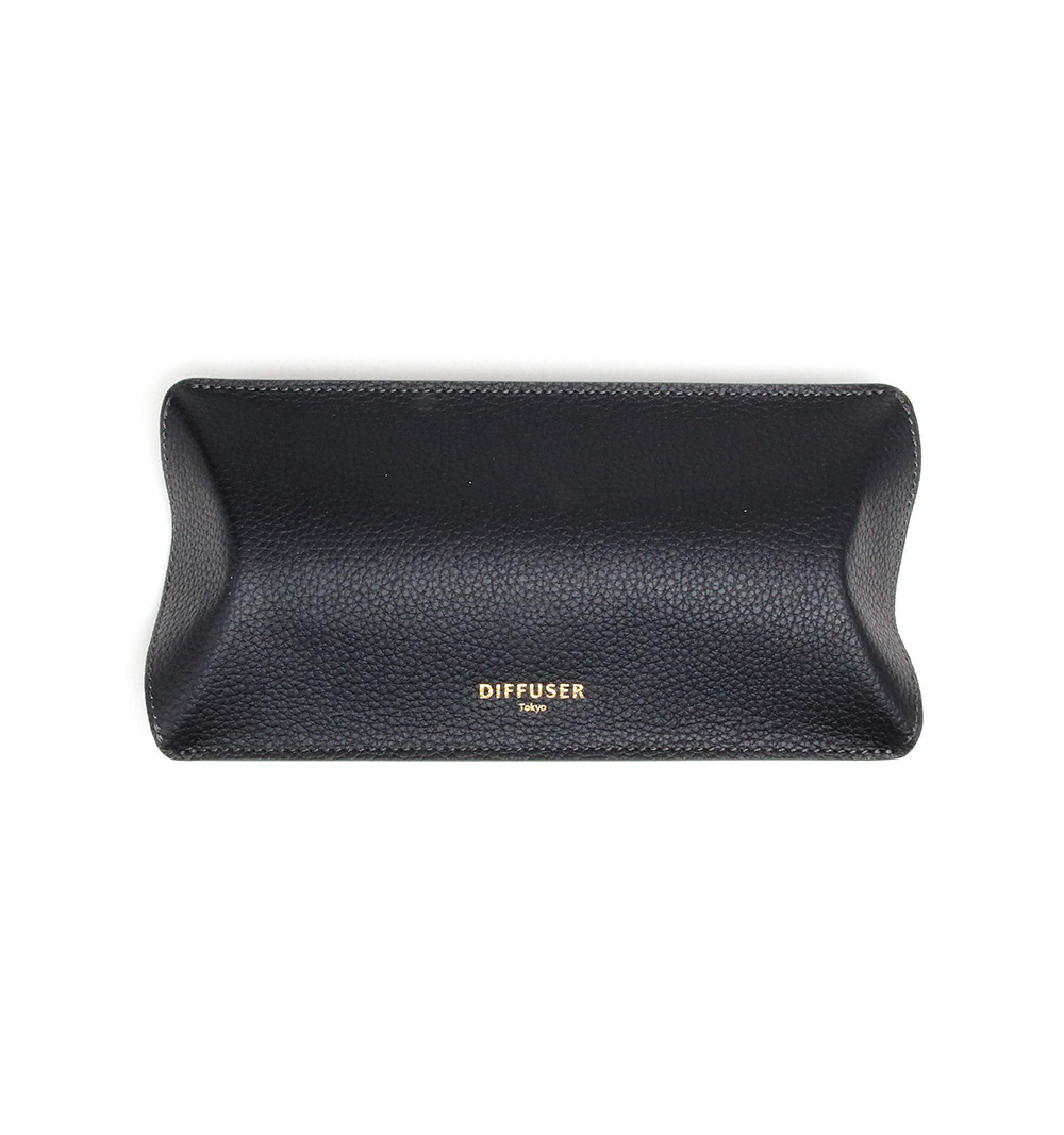 DIFFUSER TOKYO / CYLINDRICAL LEATHER EYEWEAR CASE / BLACK