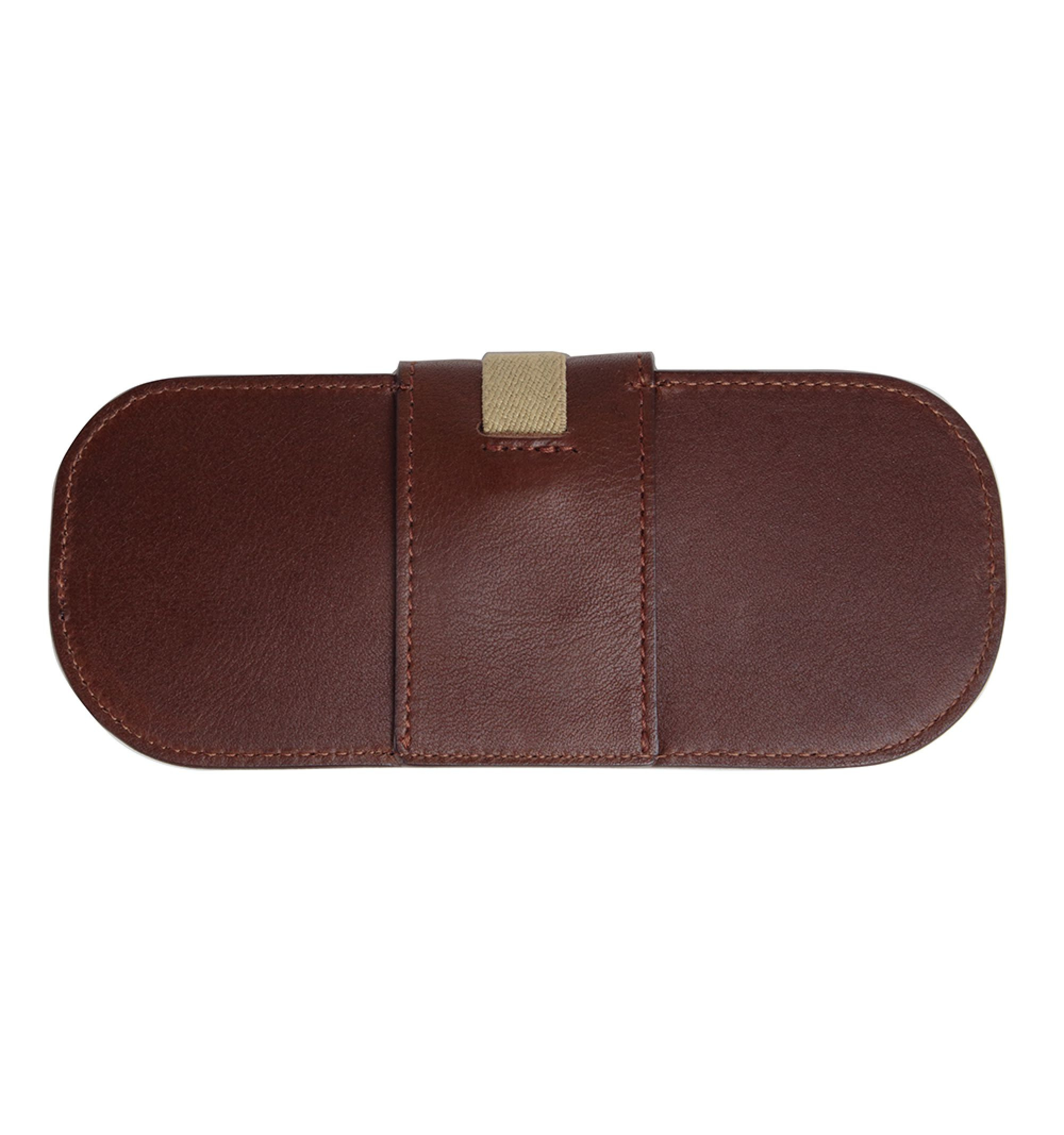 DIFFUSER TOKYO / OIL LEATHER SMART EYEWEAR CASE / DARK BROWN & RED