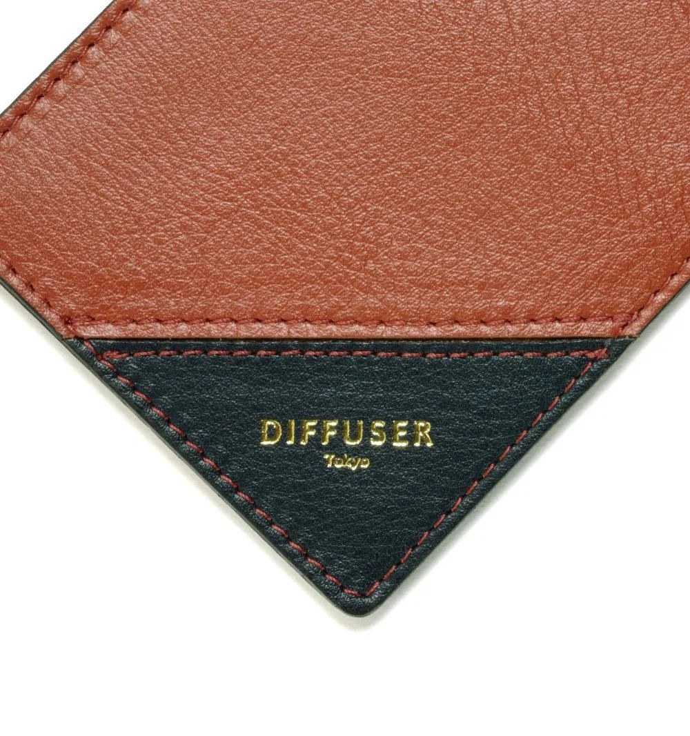 DIFFUSER TOKYO / INNER POCKET EYEWEAR CASE 2 / ORANGE & DARK NAVY
