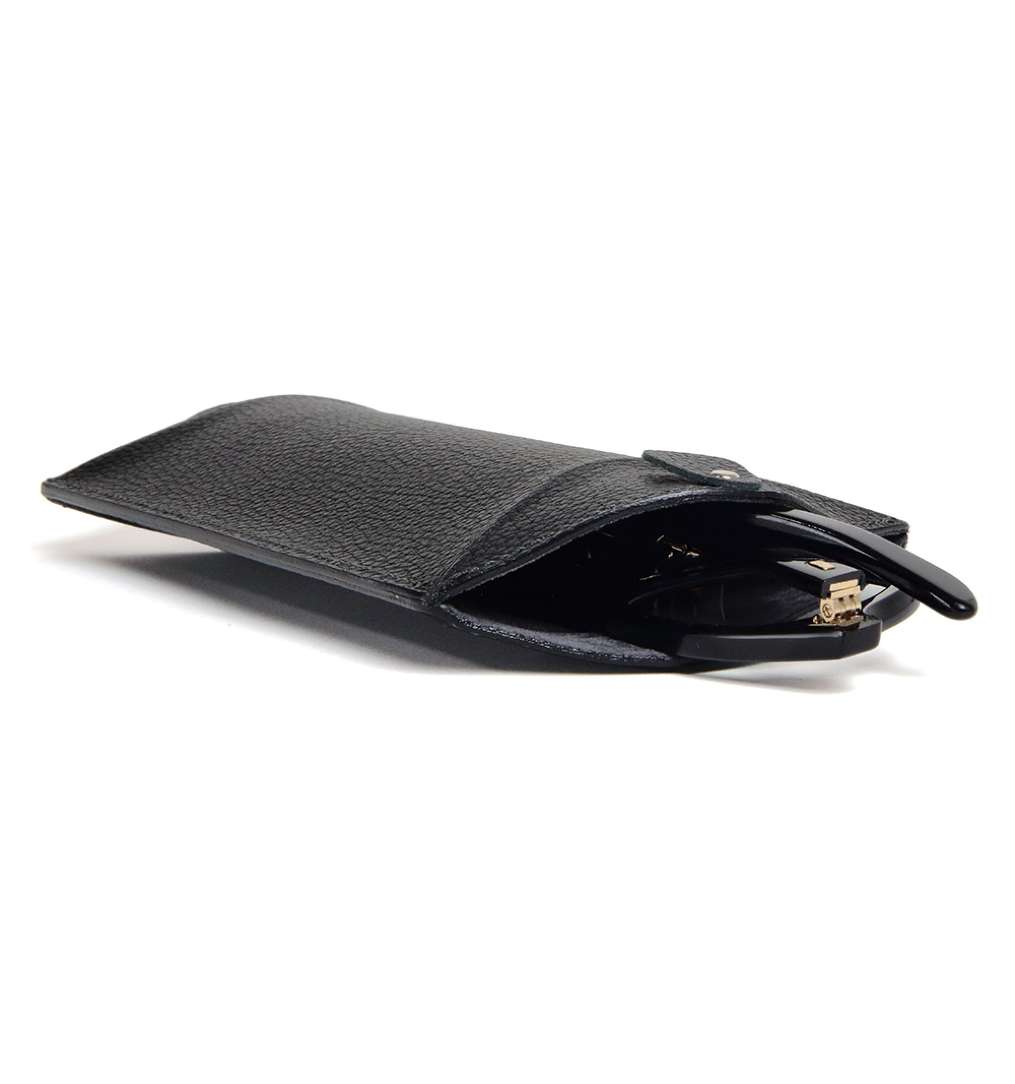 DIFFUSER TOKYO / CYLINDRICAL LEATHER EYEWEAR CASE / BLACK