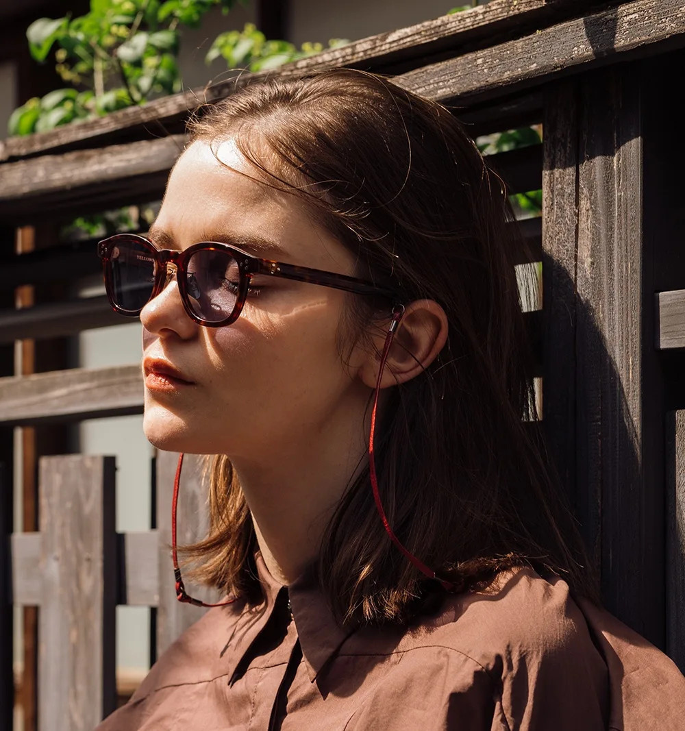 DIFFUSER TOKYO / UNEVEN DYED LEATHER GLASS CODE / ORANGE