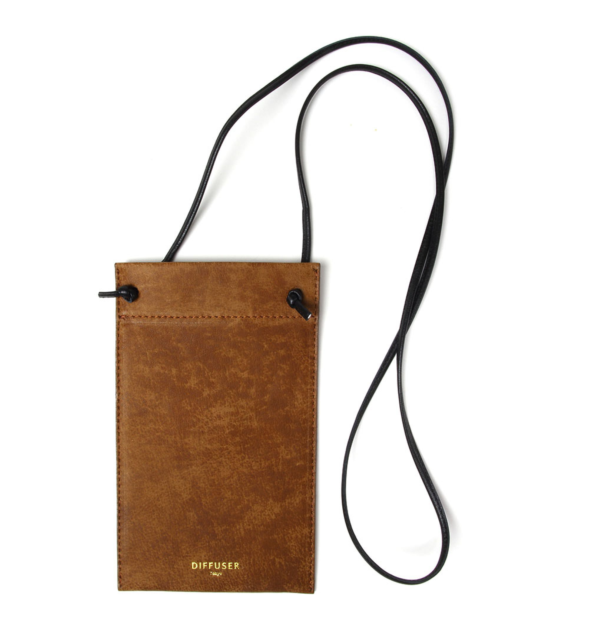 DIFFUSER TOKYO / SHADE PROCESSING LEATHER EYEWEAR CASE 2 / BROWN
