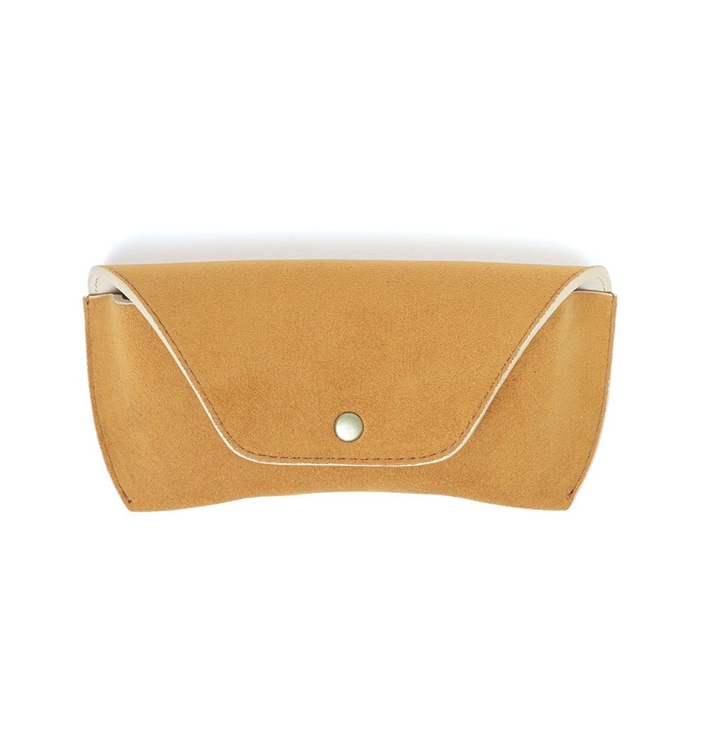 DIFFUSER TOKYO / TECH SUEDE EYEWEAR CASE / YELLOW & NATURAL