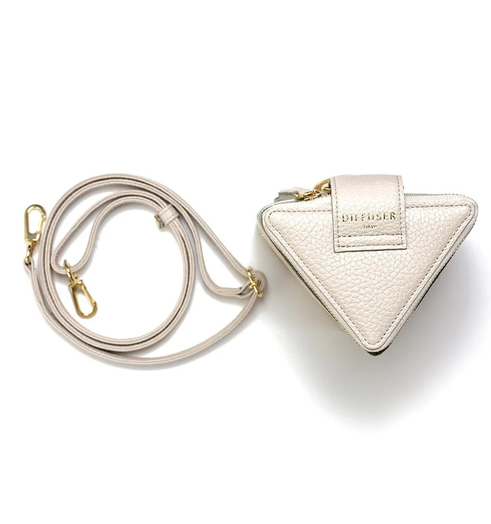 DIFFUSER TOKYO / TRIANGLAR PRISM STRAGE BAG TYPE 3 / LIGHT GREY WHITE