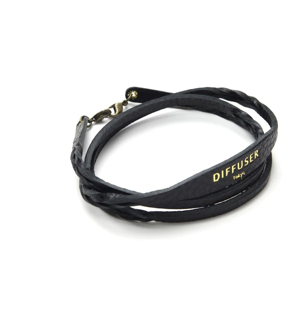 DIFFUSER TOKYO / TWISTED LEATHER SOFT BRACECODE / BLACK