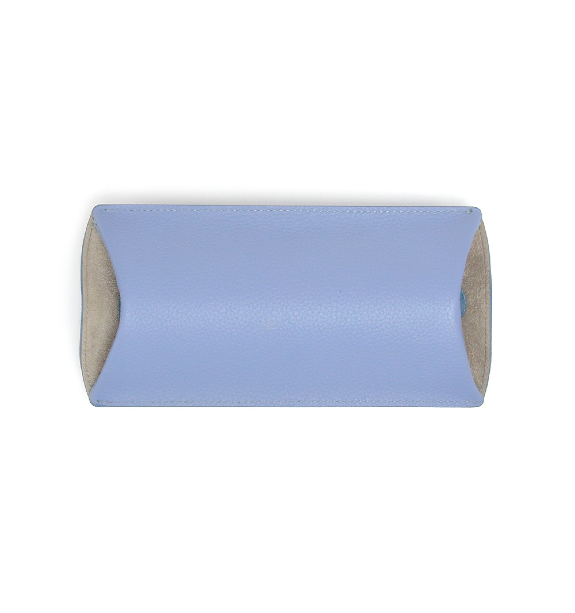 DIFFUSER TOKYO / CYLINDRICAL LEATHER EYEWEAR CASE / PURPLE BLUE