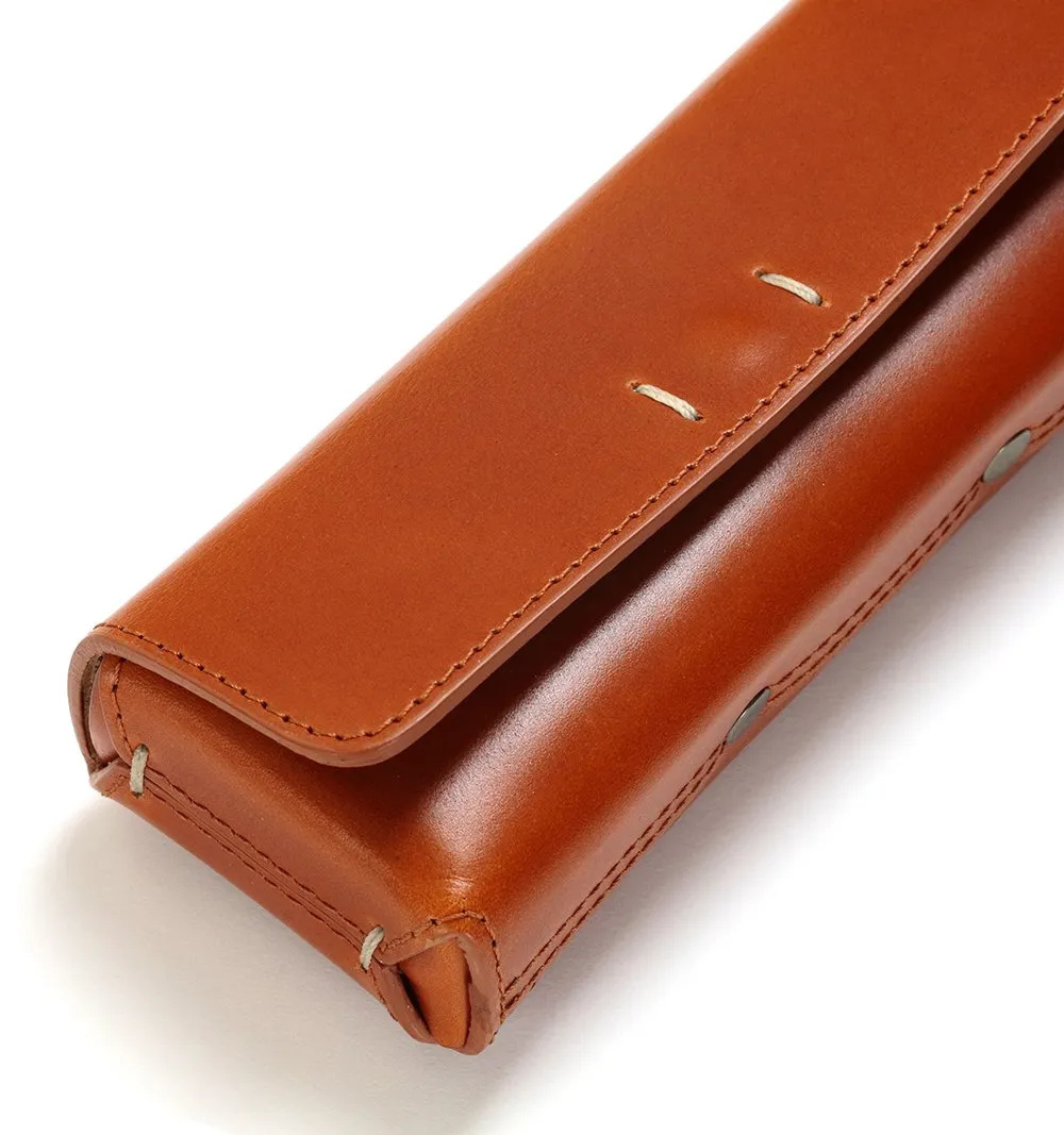 DIFFUSER TOKYO / OIL LEATHER RECT EYEWEAR CASE / CAMEL & LIGHT BROWN
