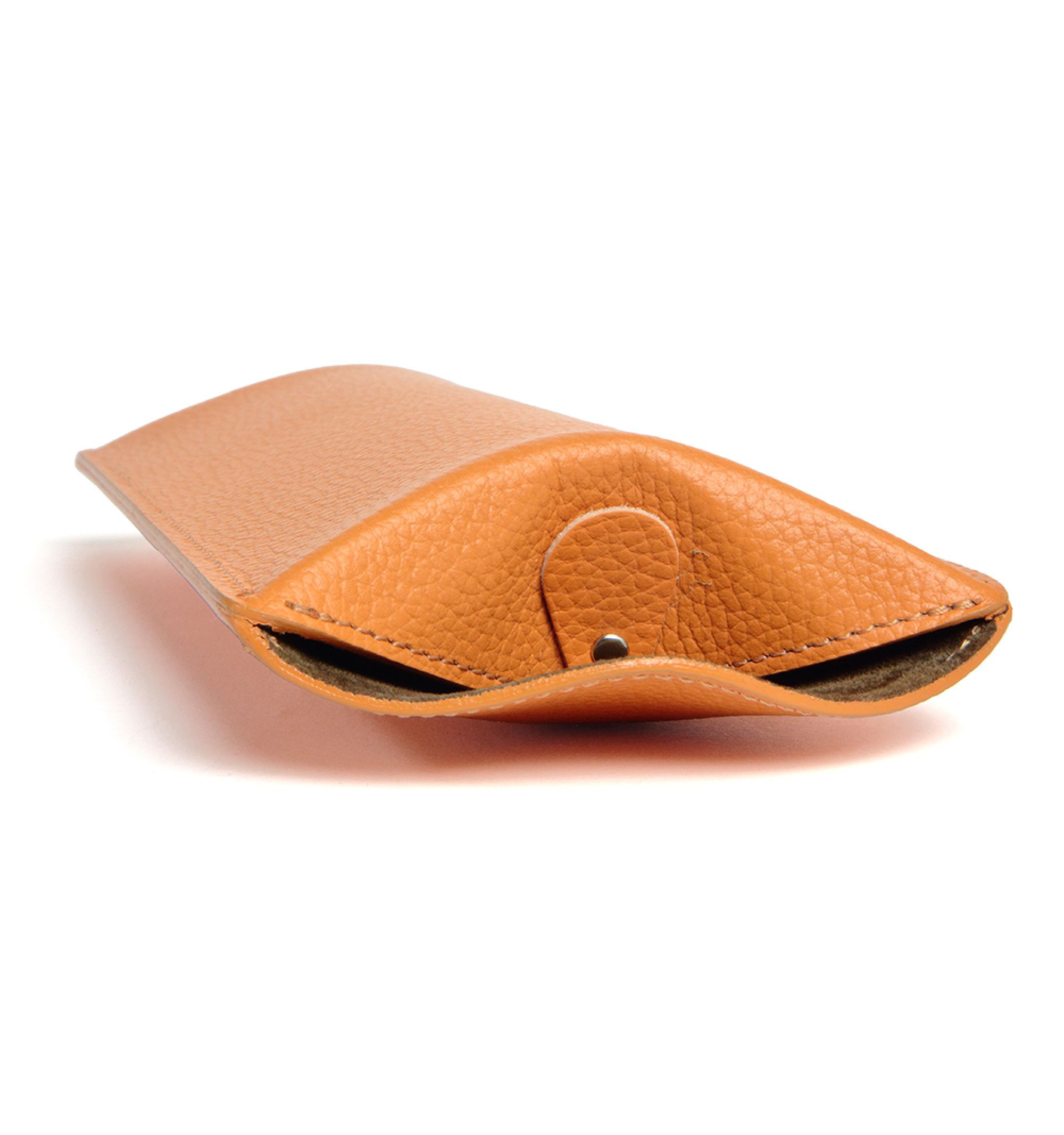 DIFFUSER TOKYO / CYLINDRICAL LEATHER EYEWEAR CASE / ORANGE