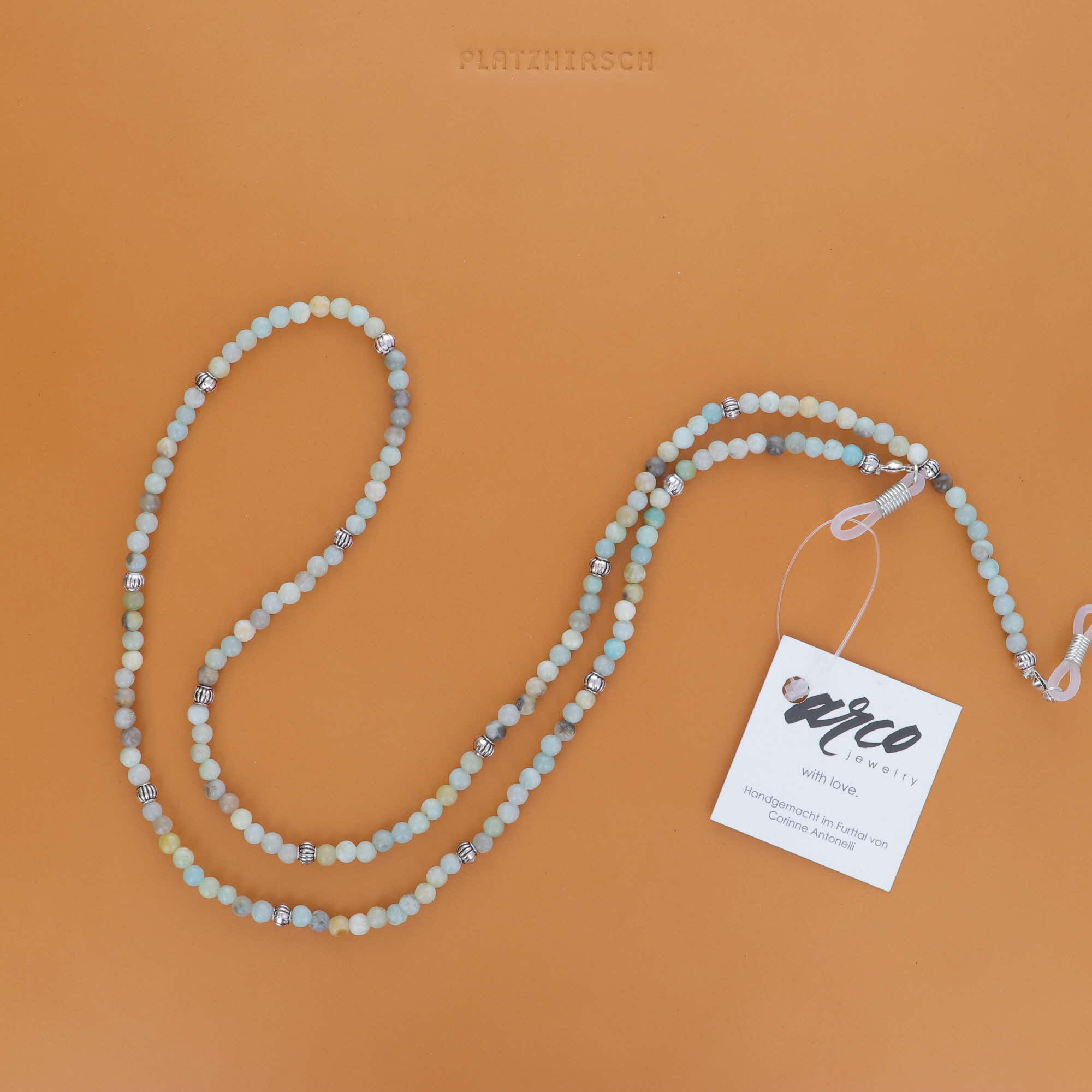 ARCO JEWELRY / AMAZONIT / BRILLENKETTE 249