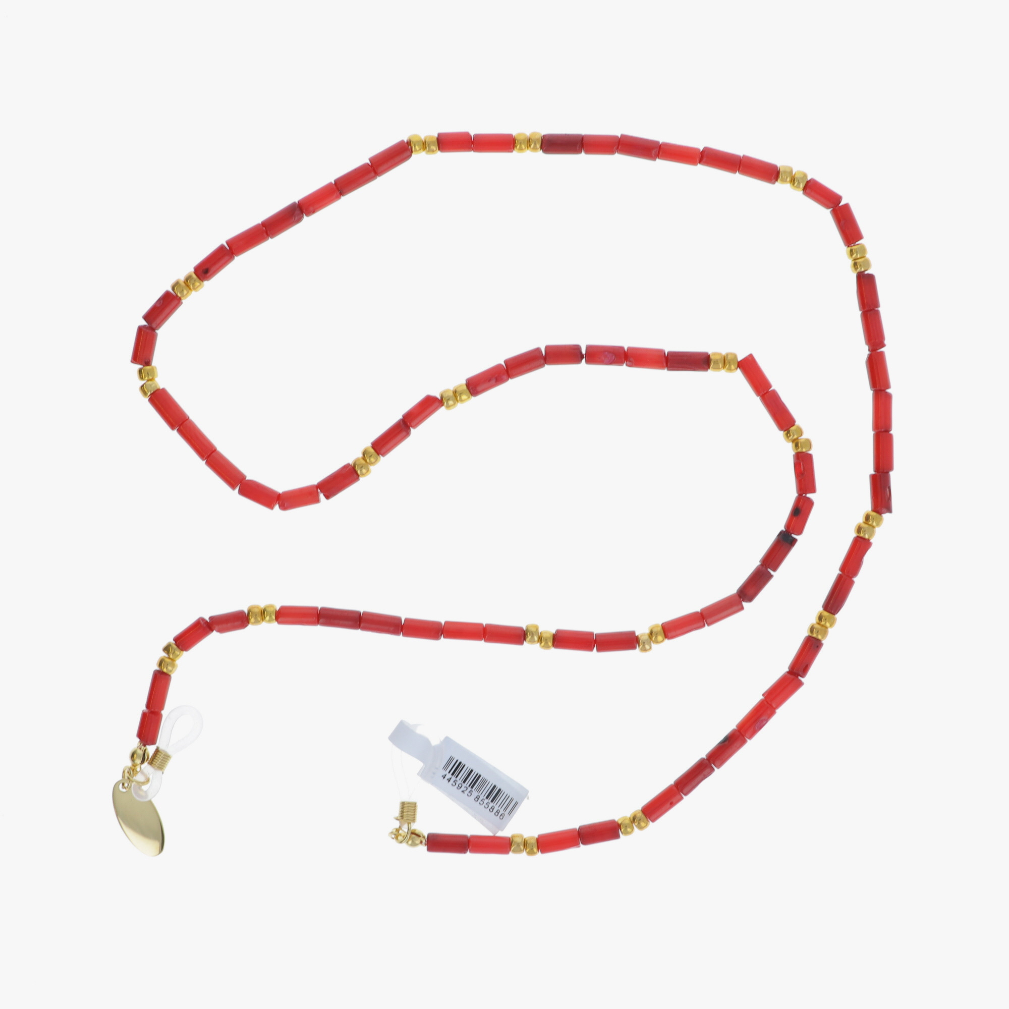 COCO BONITO / RED CORAL BEAD SUNNYCORD / RED GOLD
