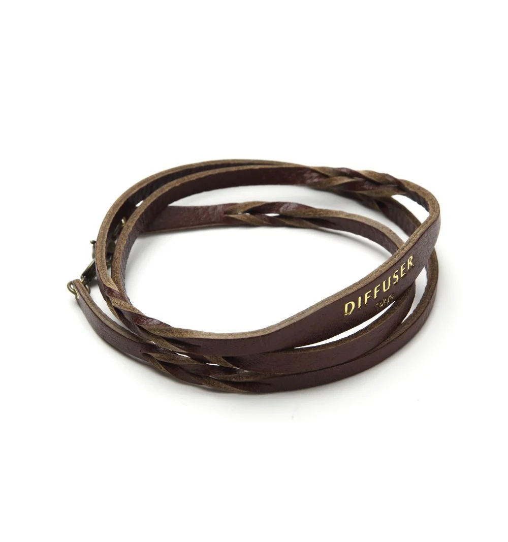 DIFFUSER TOKYO / TWISTED LEATHER SOFT BRACECODE / DARK BROWN
