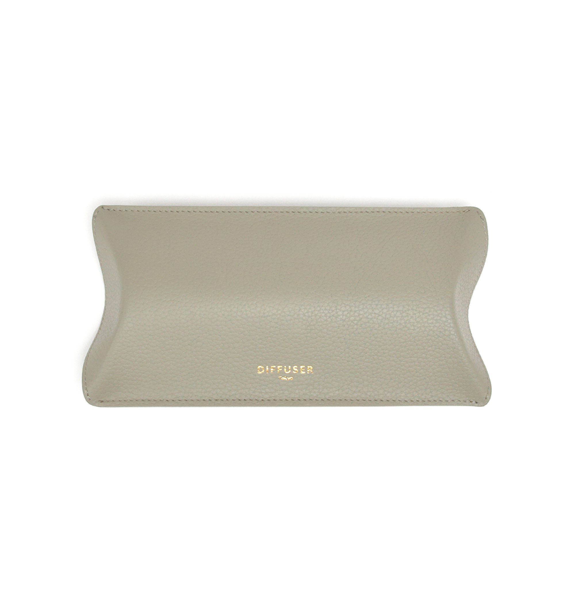 DIFFUSER TOKYO / CYLINDRICAL LEATHER EYEWEAR CASE / GREY