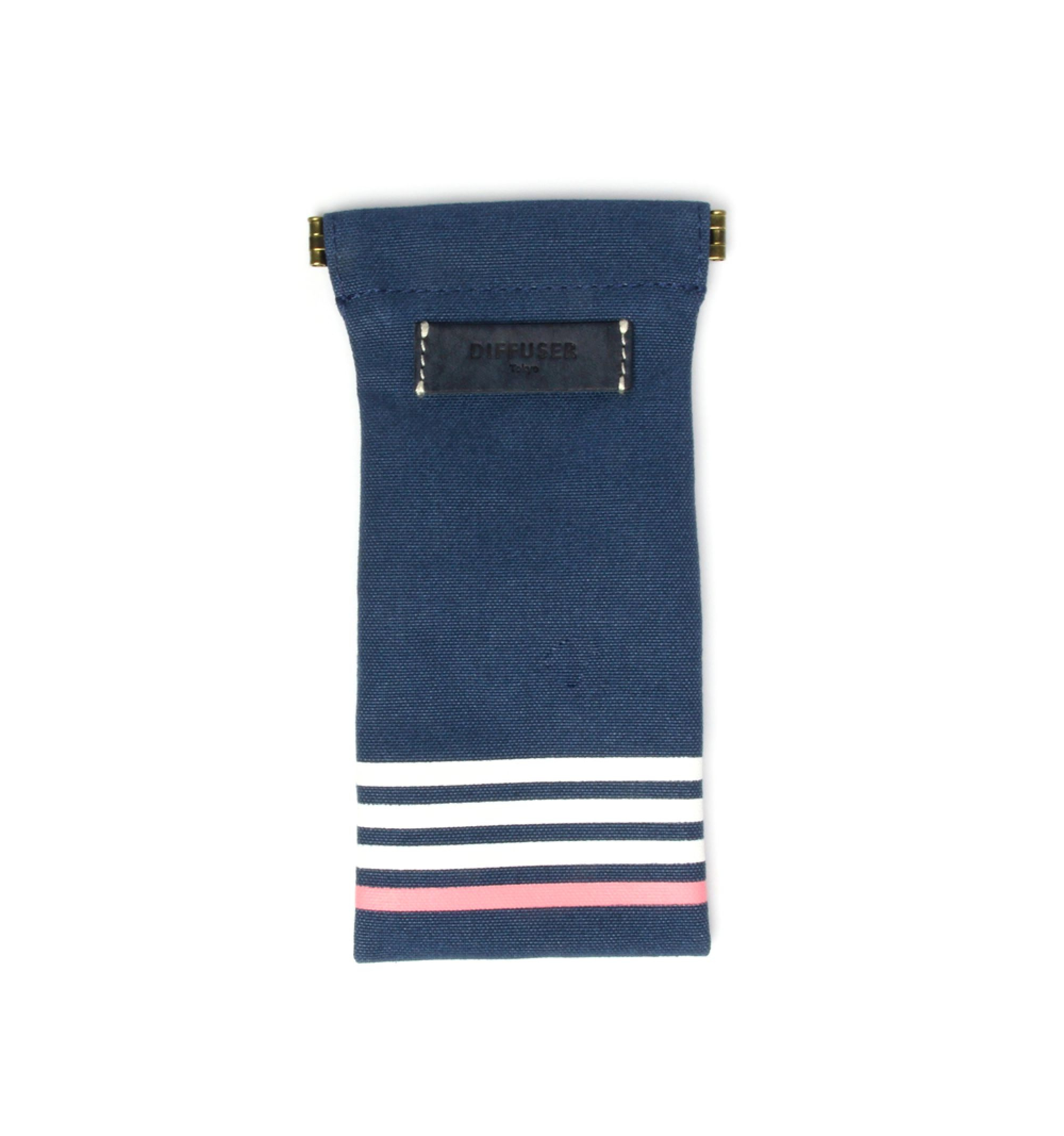 DIFFUSER TOKYO / STRIPE CANVAS SOFT EYEWEAR CASE / NAVY