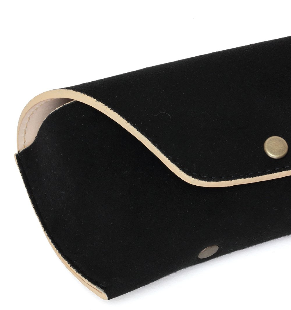 DIFFUSER TOKYO / TECH SUEDE EYEWEAR CASE / BLACK & NATURAL