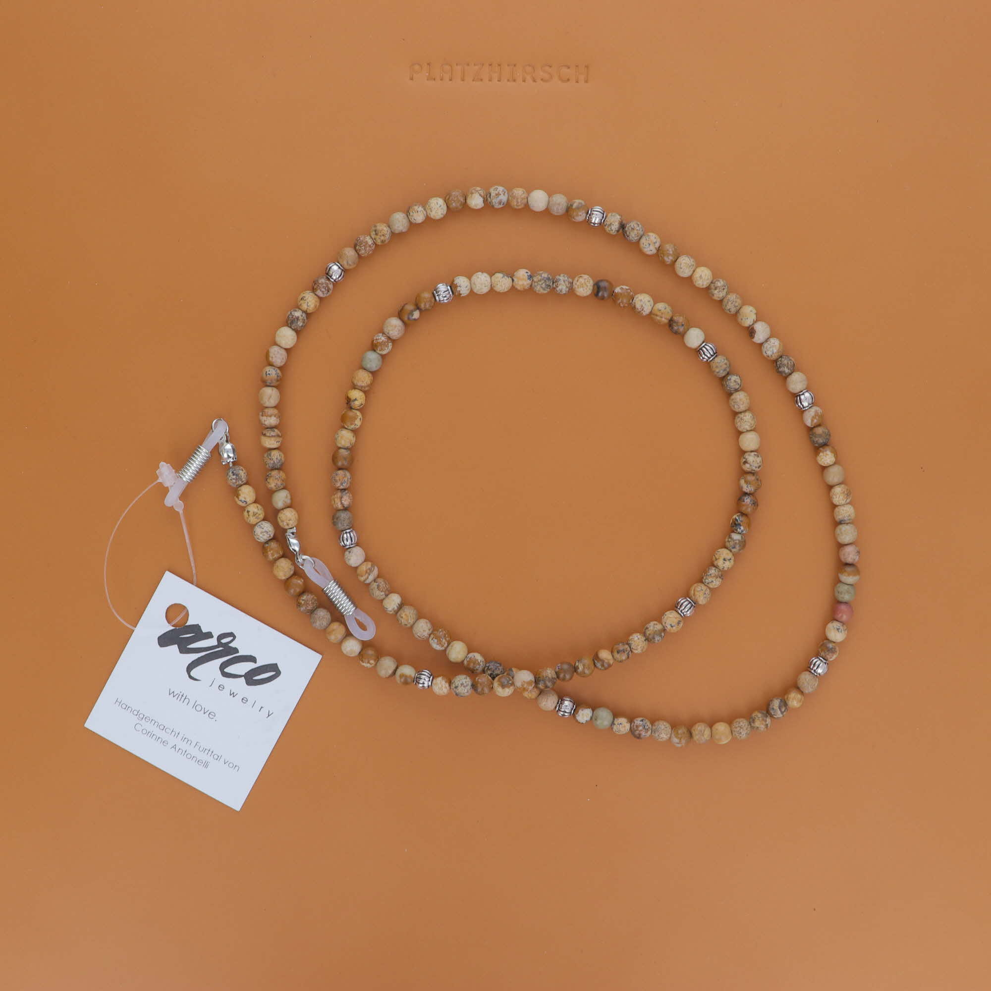 ARCO JEWELRY / JASPIS / BRILLENKETTE 289
