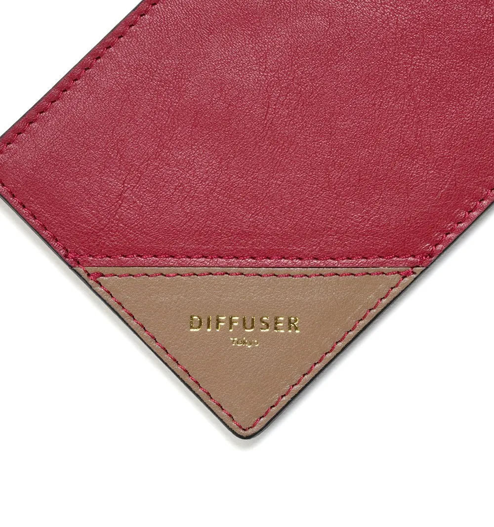 DIFFUSER TOKYO / INNER POCKET EYEWEAR CASE 2 / DARK RED & BEIGE