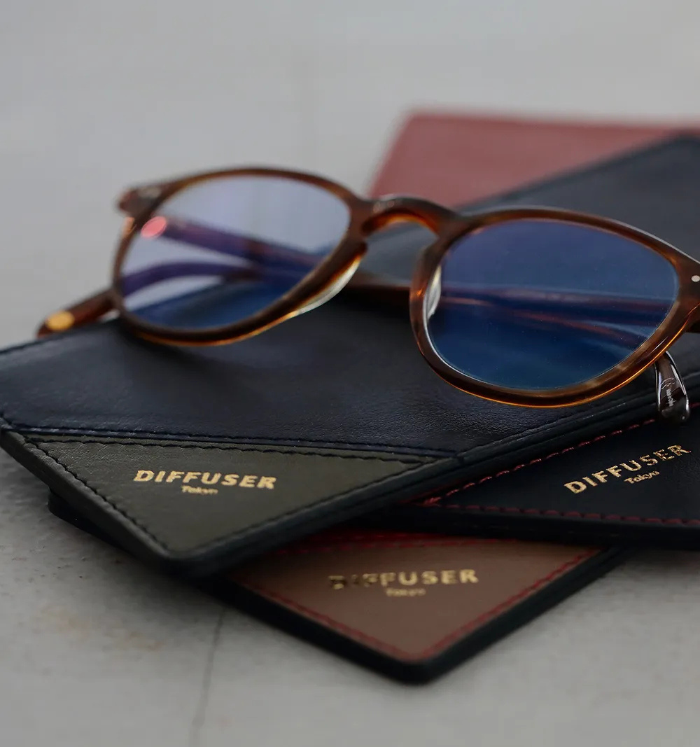 DIFFUSER TOKYO / INNER POCKET EYEWEAR CASE 2 / BLACK & DARK RED