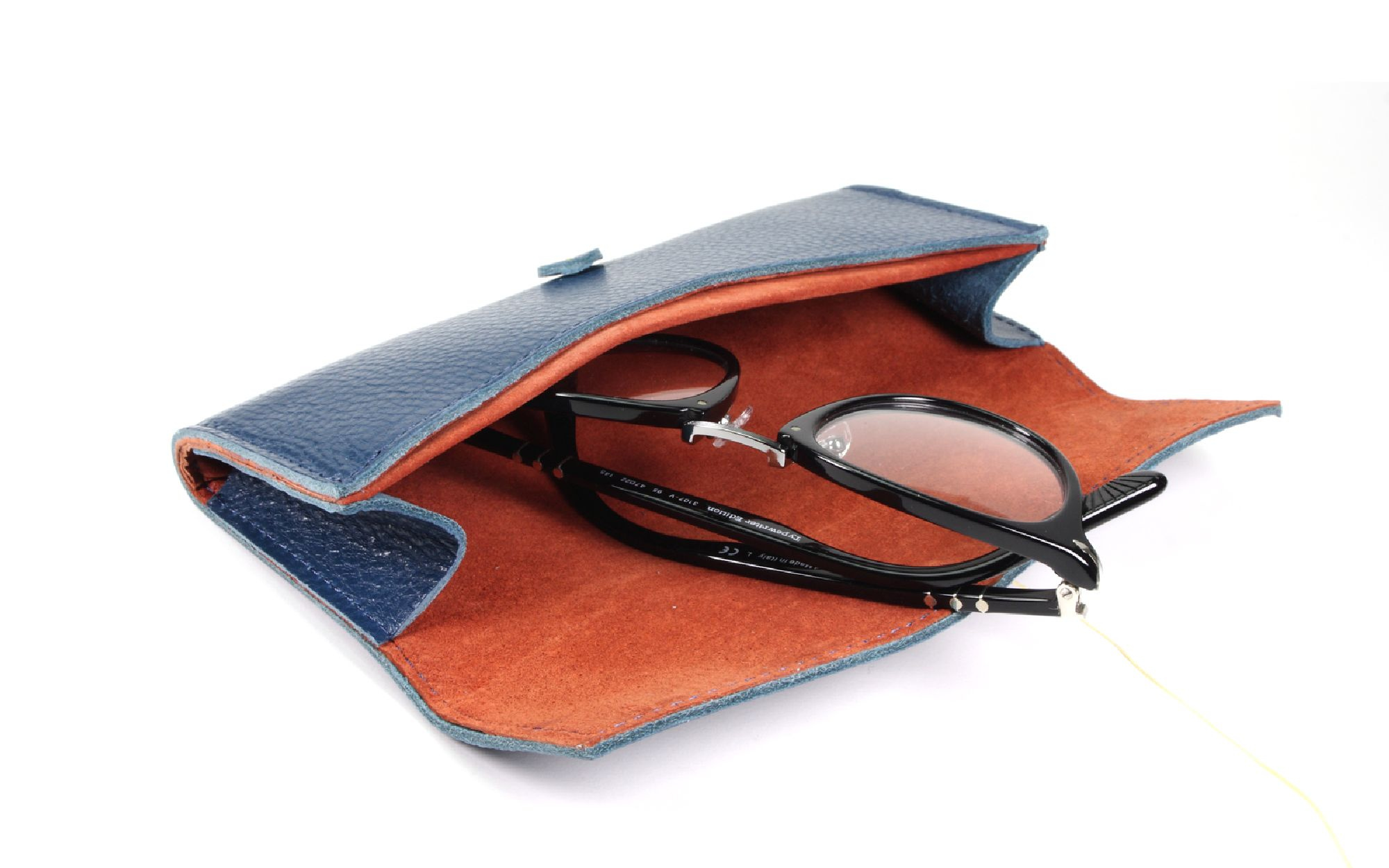 DIFFUSER TOKYO /SHRINY LEATHER SOFT EYEWEAR CASE / BLUE