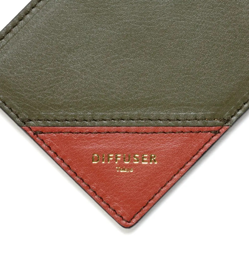 DIFFUSER TOKYO / INNER POCKET EYEWEAR CASE 2 / KHAKI & ORANGE