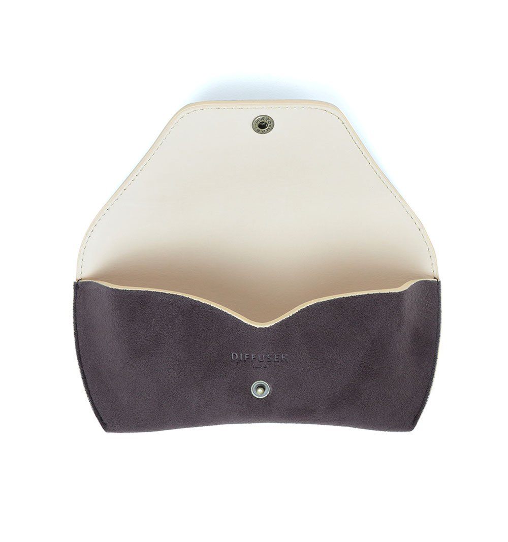 DIFFUSER TOKYO / TECH SUEDE EYEWEAR CASE / BROWN & NATURAL