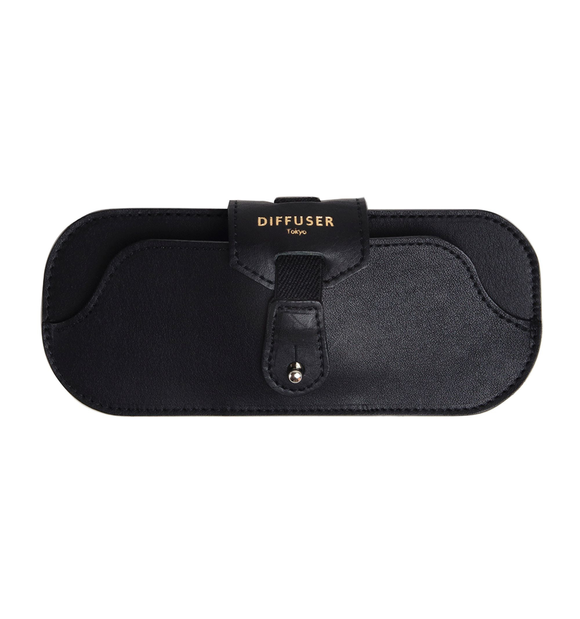 DIFFUSER TOKYO / OIL LEATHER SMART EYEWEAR CASE / BLACK & BLACK