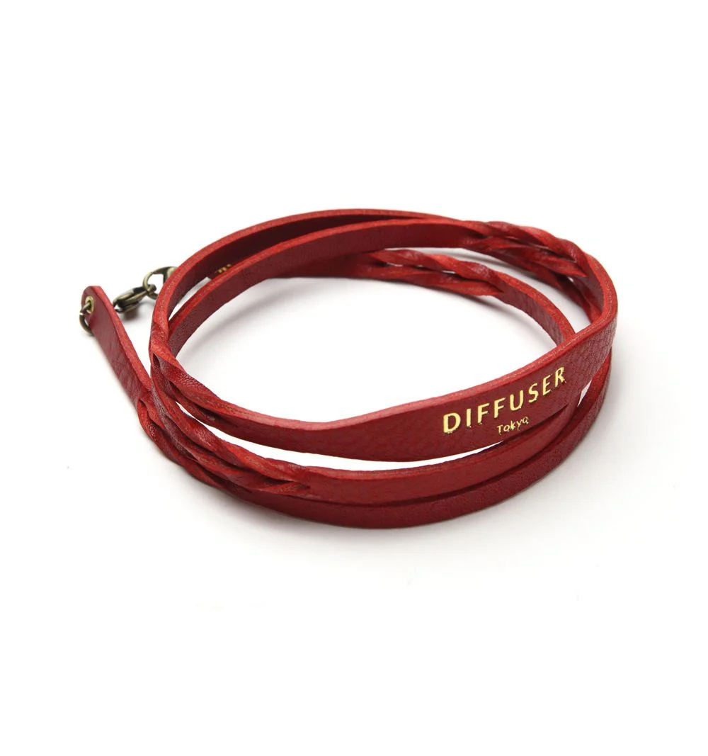 DIFFUSER TOKYO / TWISTED LEATHER SOFT BRACECODE / RED